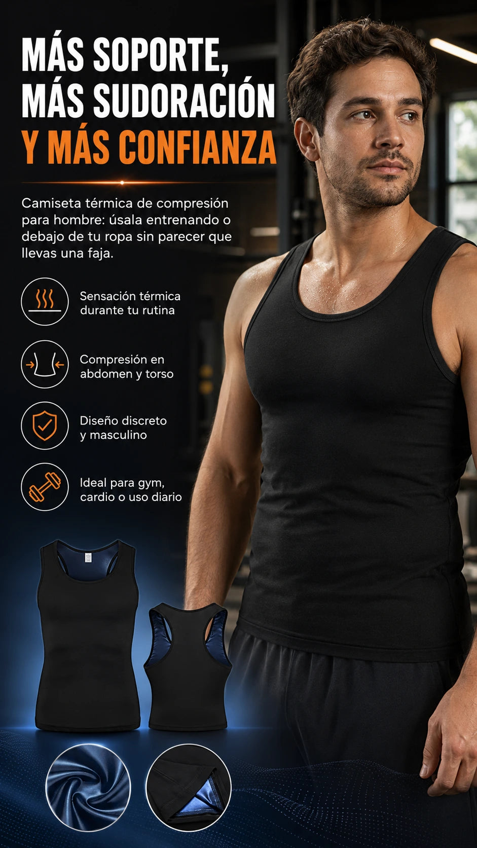 Camiseta Térmica de Compresión para Hombre