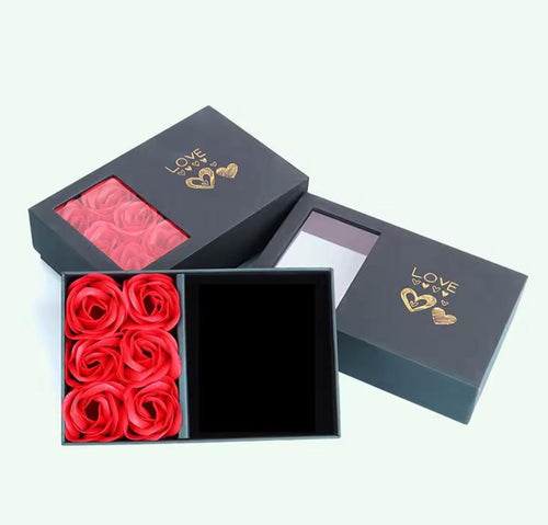 Caja Con Rosas Artificiales