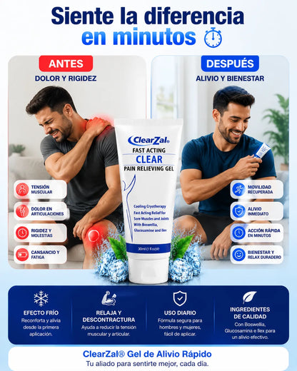Clear Zal Gel™- Alivio Frío para Tensión Muscular