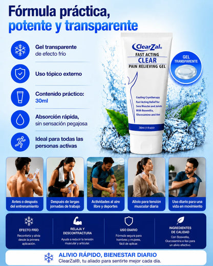 Clear Zal Gel™- Alivio Frío para Tensión Muscular