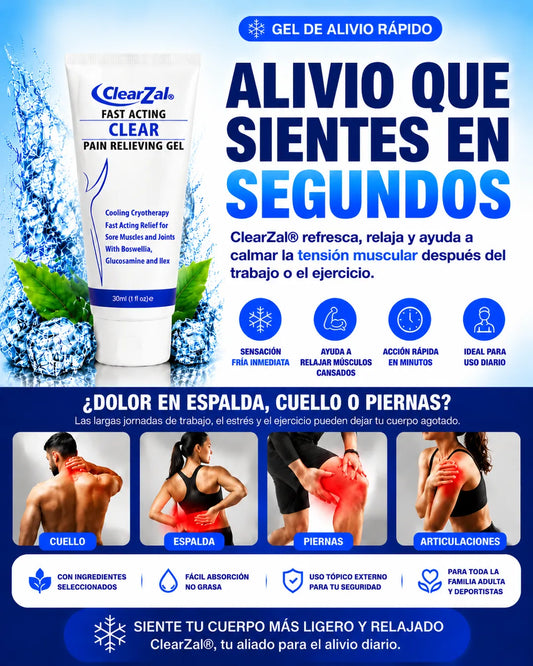 Clear Zal Gel™- Alivio Frío para Tensión Muscular